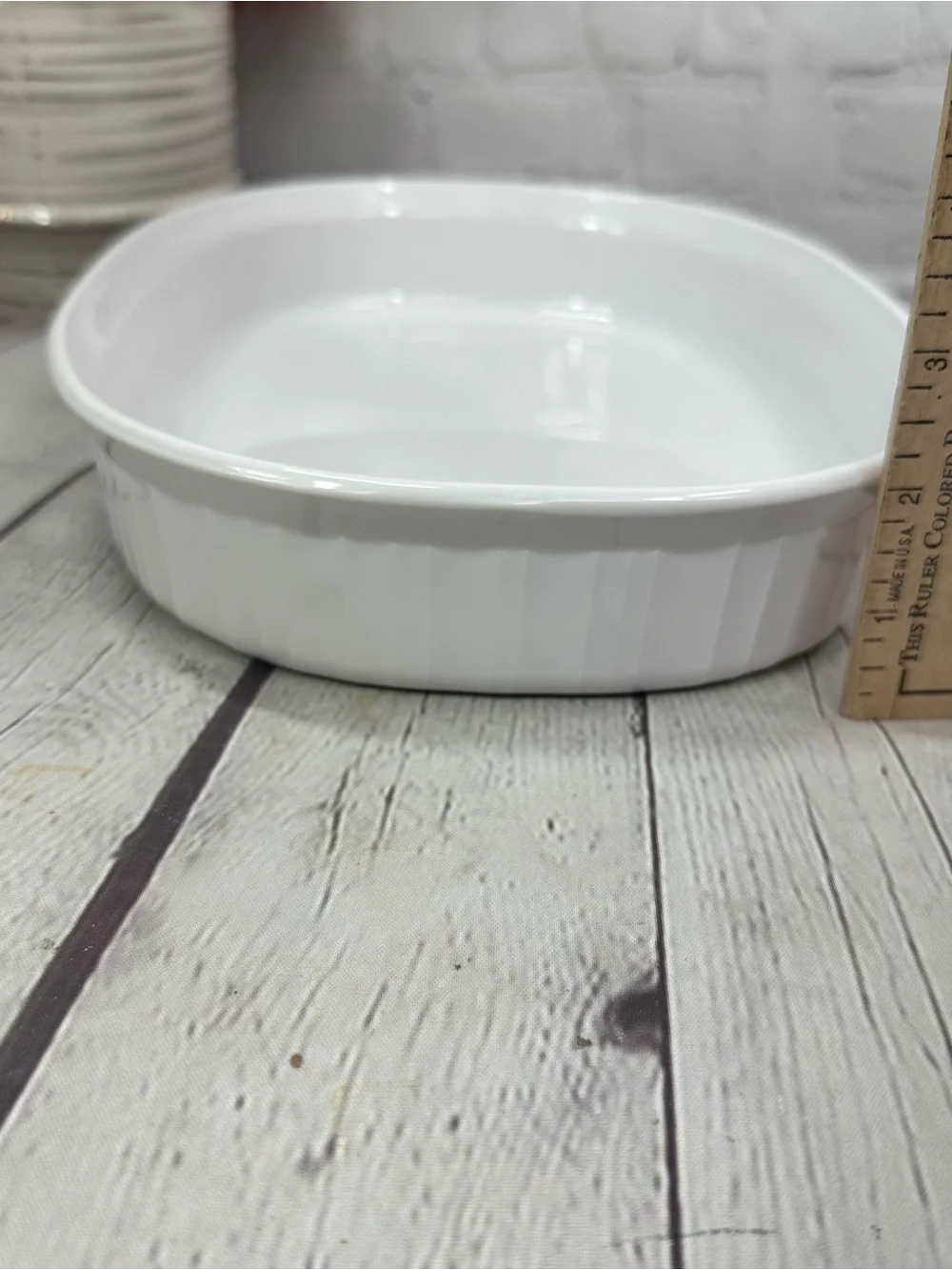 vtg Corning ware french white F-6-B 1.8 L oval casserole dish bakeware farmhouse